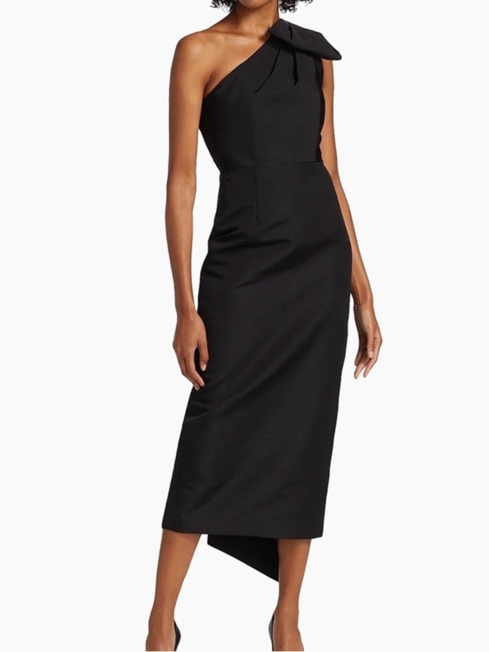 Alexia Maria Anne Silk Faille Dress Black Size 6 $1250